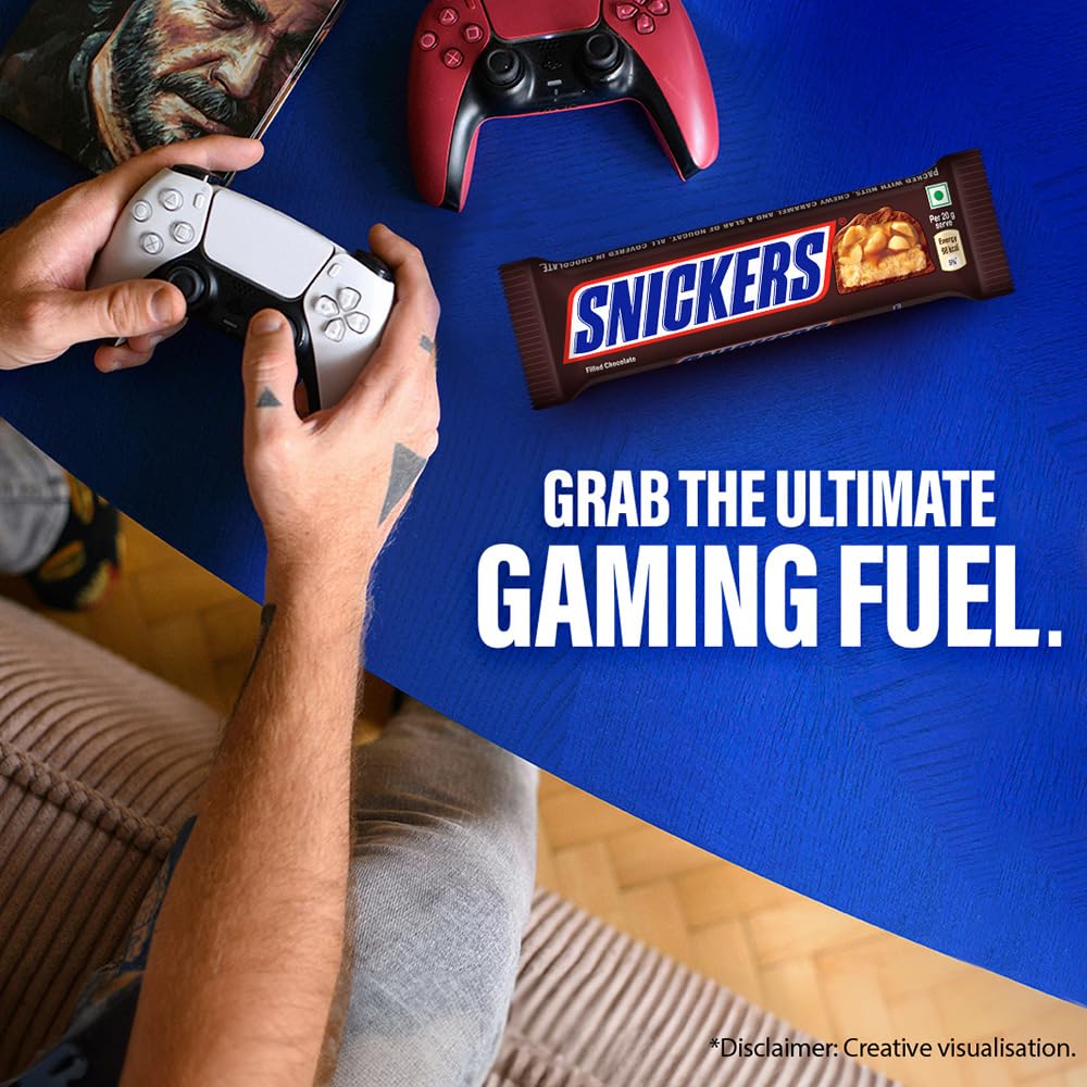 Snickers Peanut Filled Chocolate Bar, Loaded with Delicious & Nutritious Roasted Peanuts, Nougat & Caramel, Nutty Chocolate Treat for Sharing