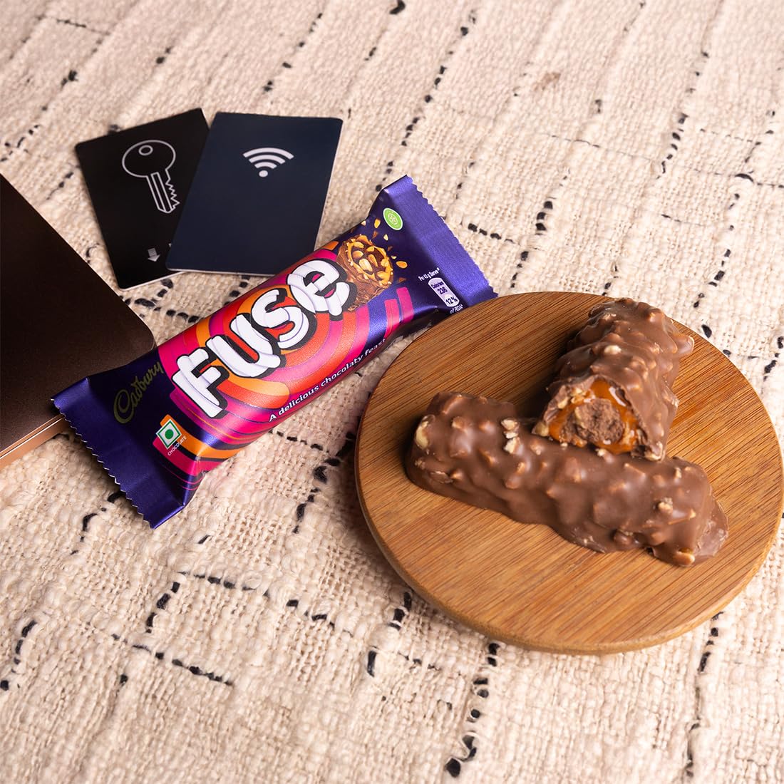 Cadbury Fuse Peanut & Caramel Filled Chocolate Bar, 21 Gram