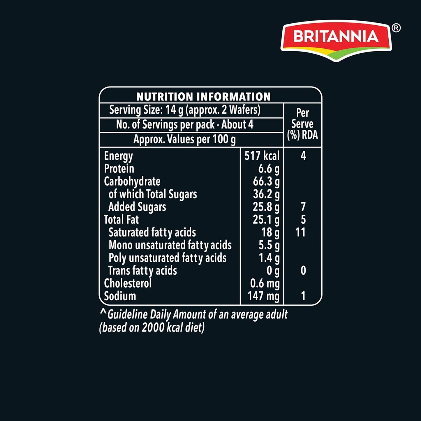 BRITANNIA Treat RICH CRÈME CHOCO FLAVOURED WAFERS