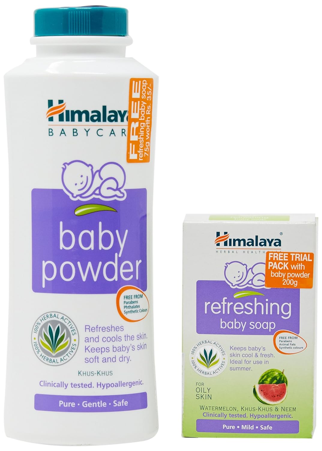 Baby powder 200g +baby soap 75g free