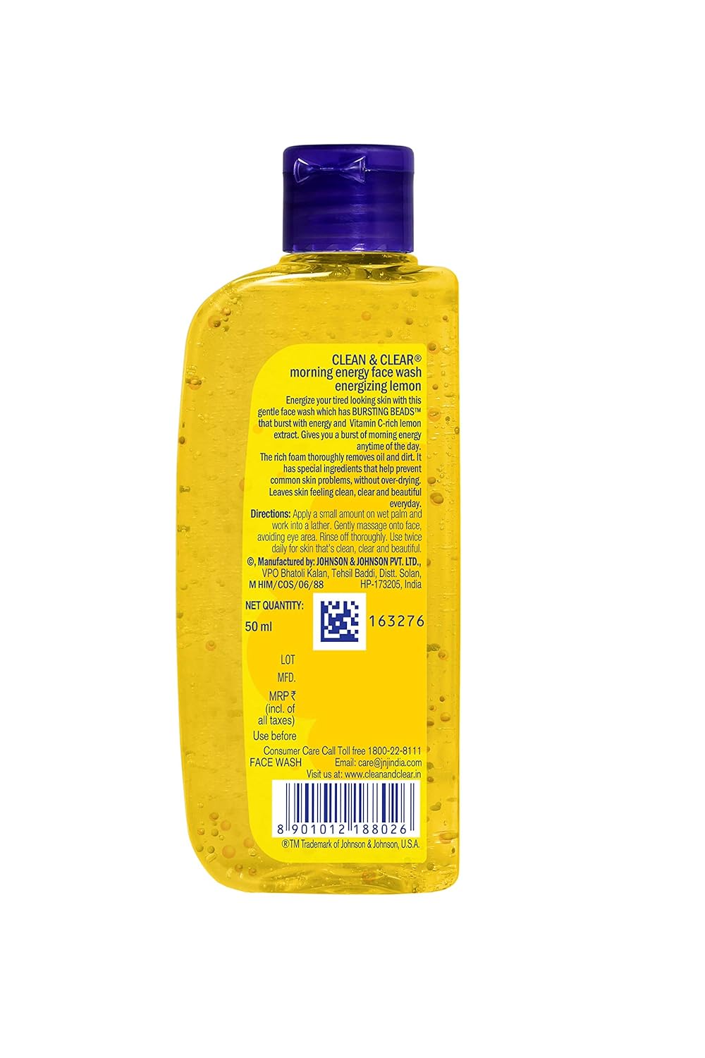 Clean & Clear Morning Energy Lemon Face Wash, 50ml