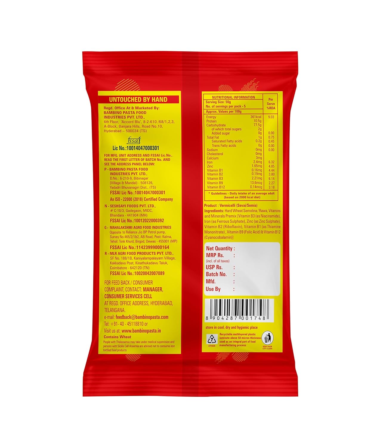 BAMBINO-ROSTED VERMICELLI 200G