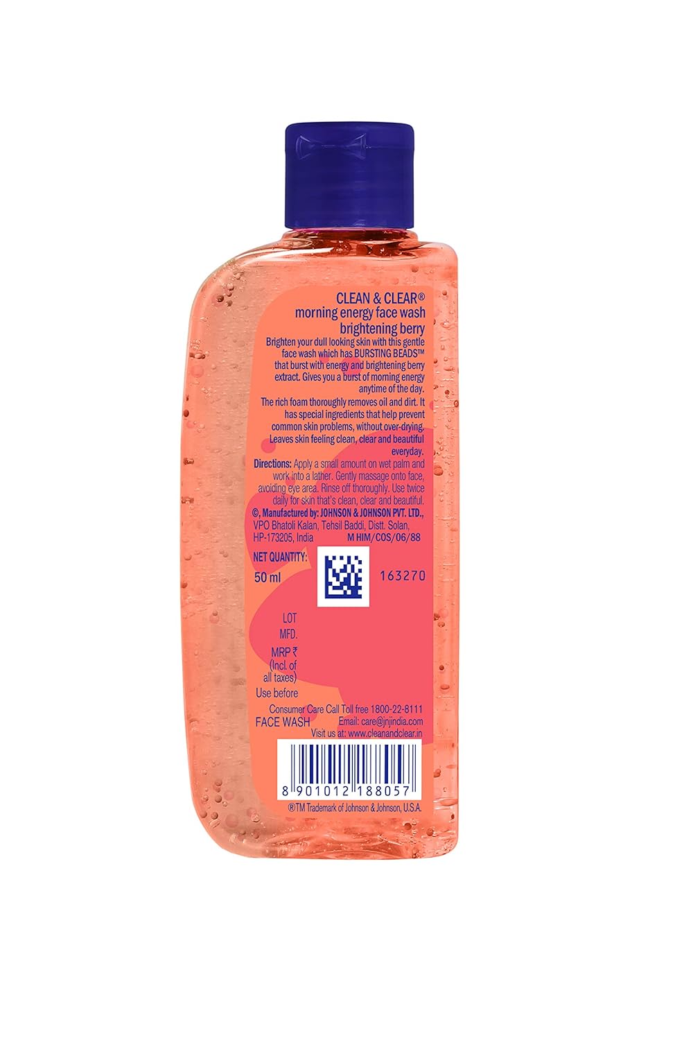 Clean & Clear Morning Energy Berry Face Wash, 50ml