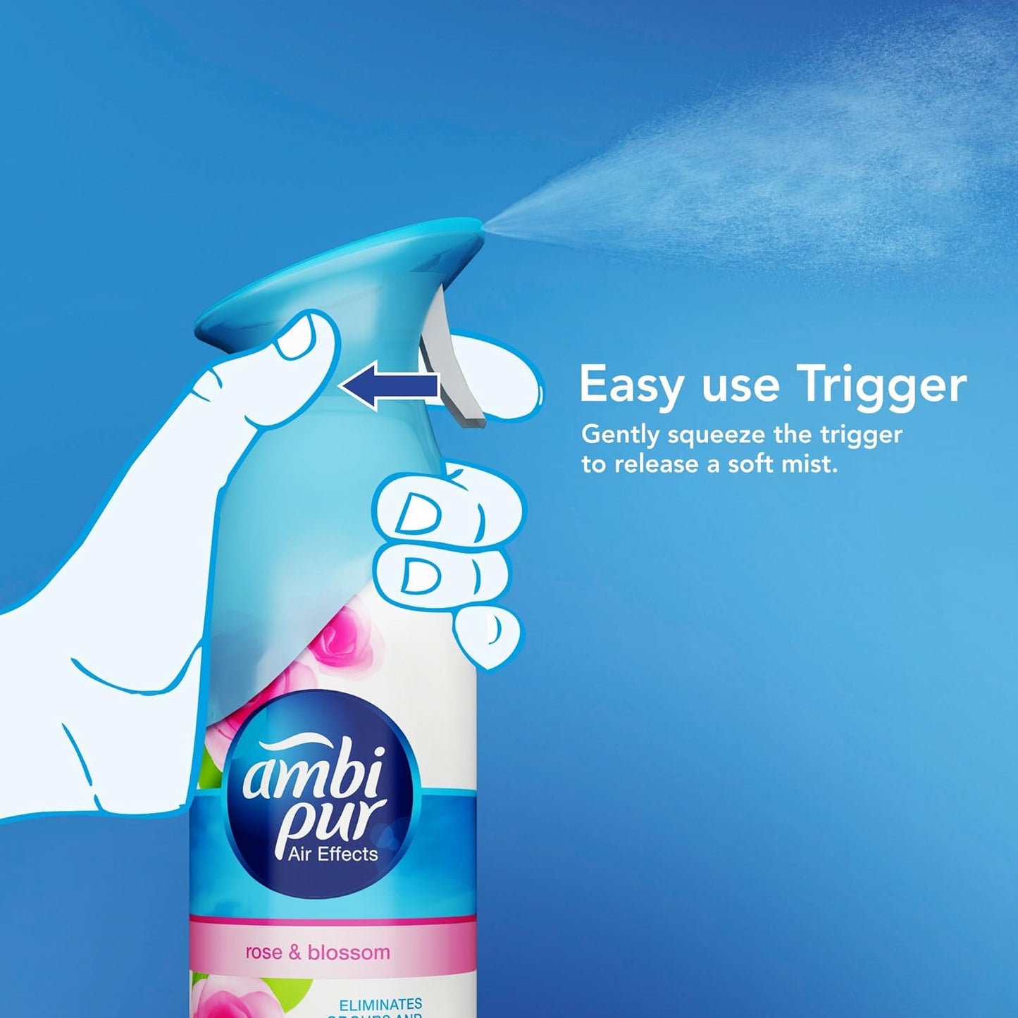 Ambi Pur Air Freshener Rose & Blossom - 275 ml, Spray