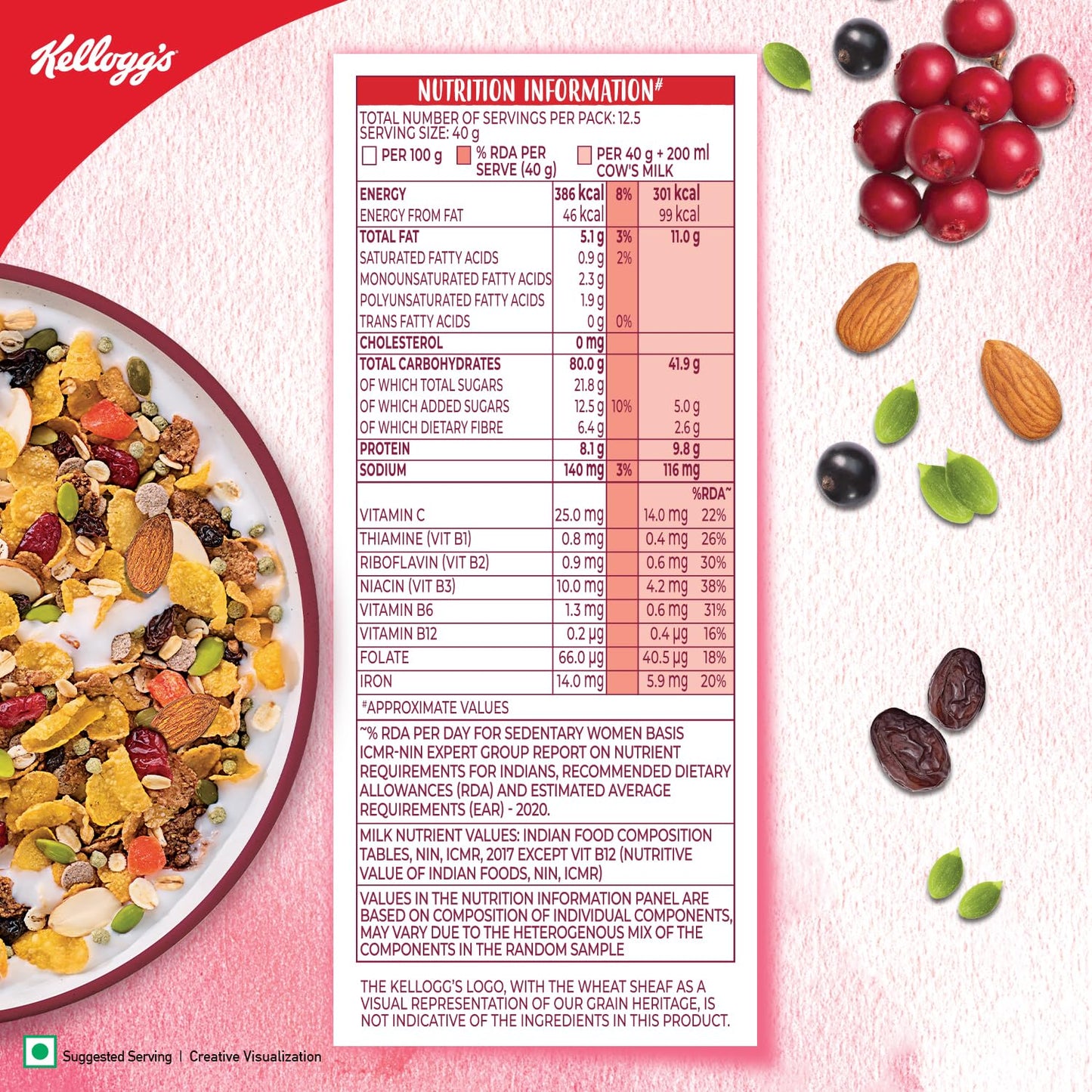 Kellogg's Muesli Fruit Nut&Seeds 240G