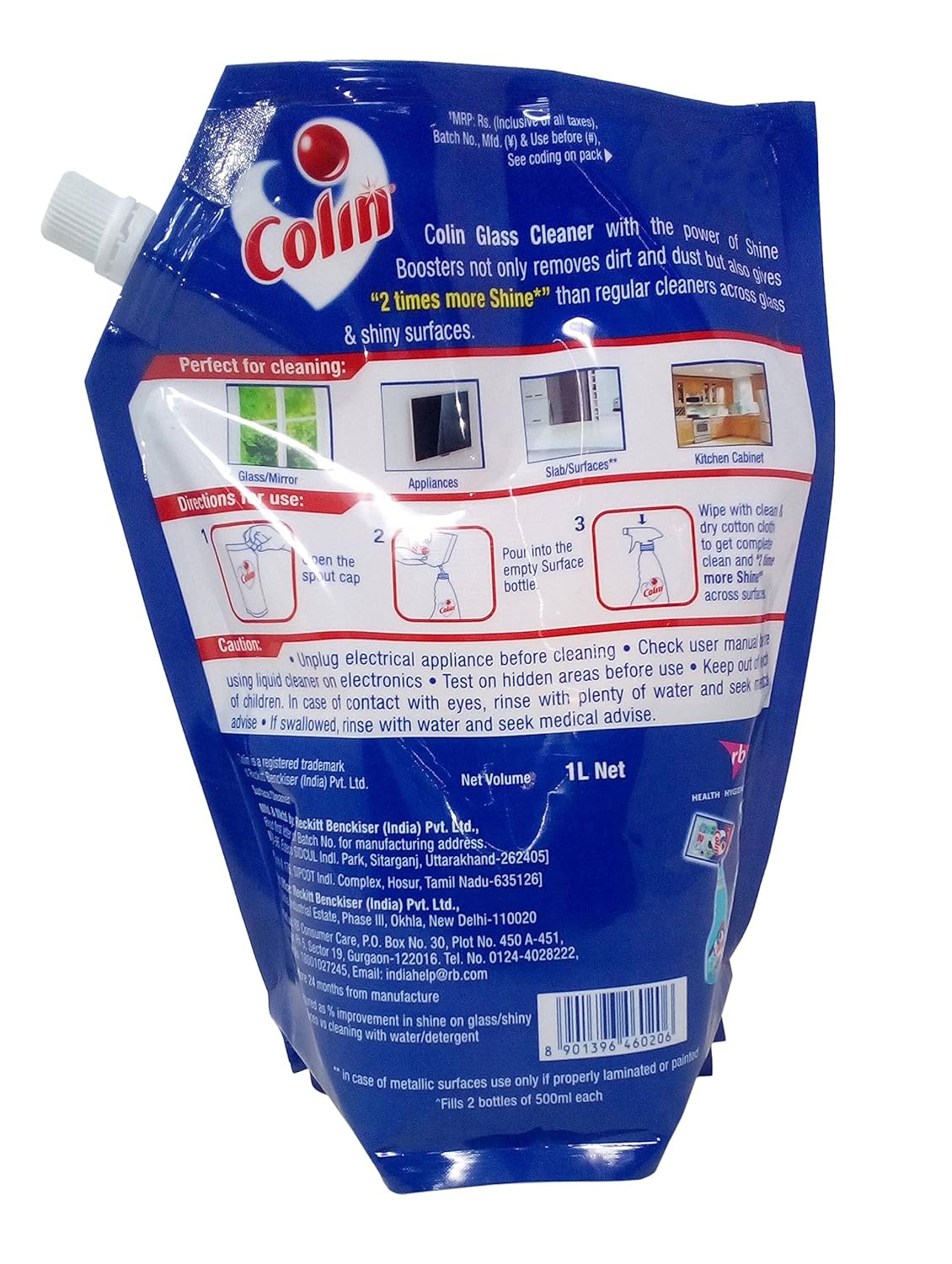 Colin Glass and household Cleaner, 1L Pouch