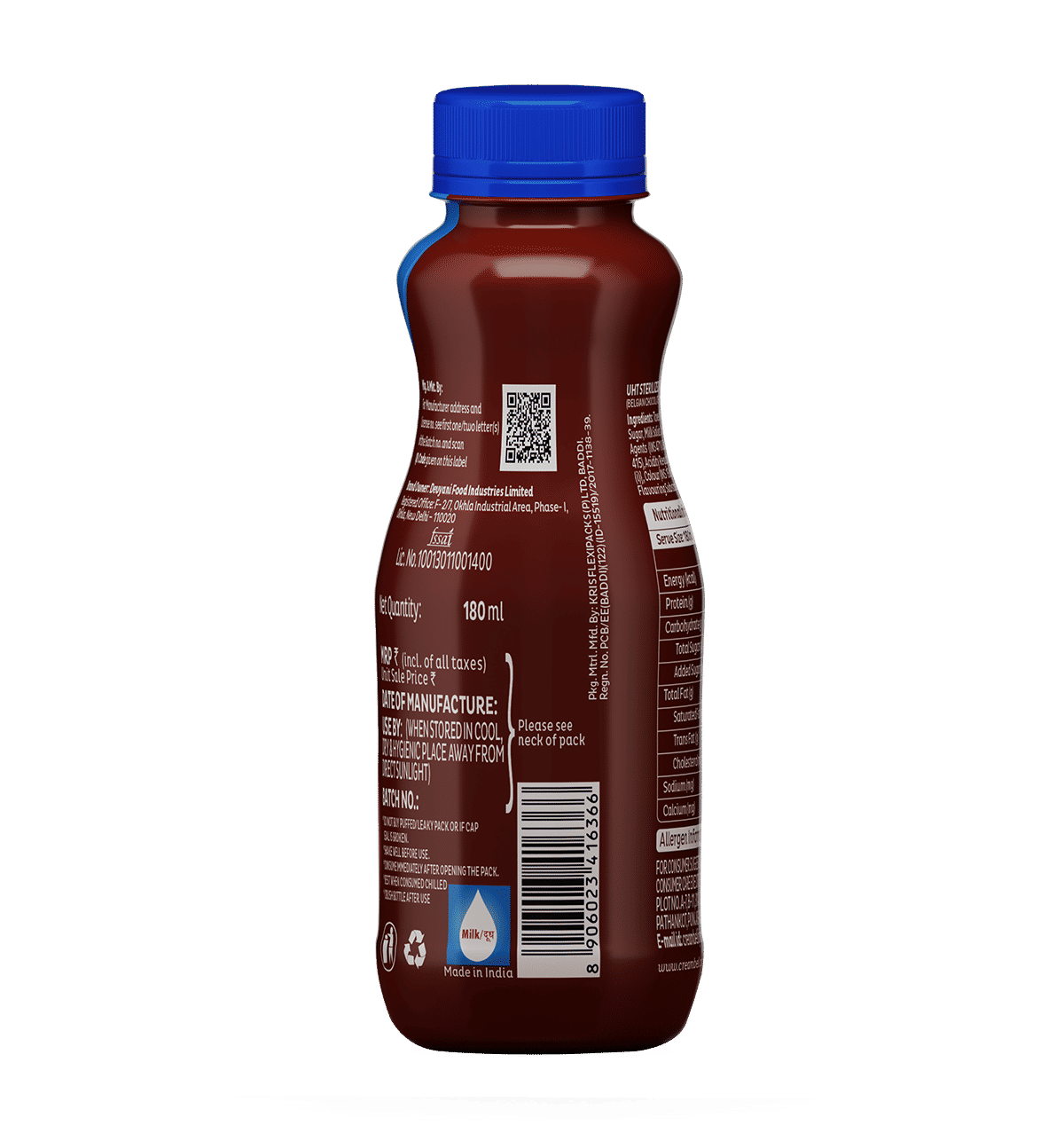 CREAM BELL CHOCO MILK SHAKE 180ML
