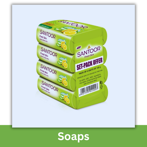 SANTOOR LIME & ALOE VERA 44G*4