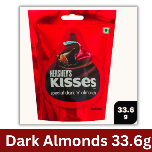 HERSHEYS KISSES dark almonds 33.6g