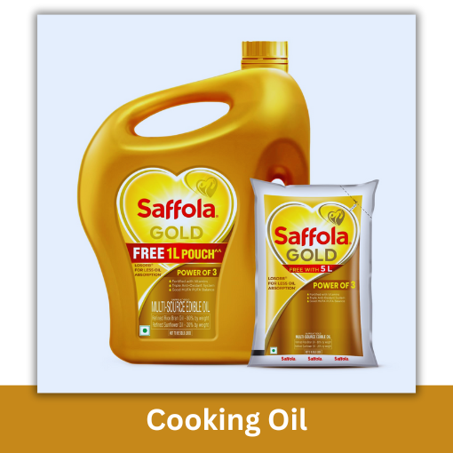 SAFFOLA GOLD 5 LTR JAR + 1 LTR POUCH