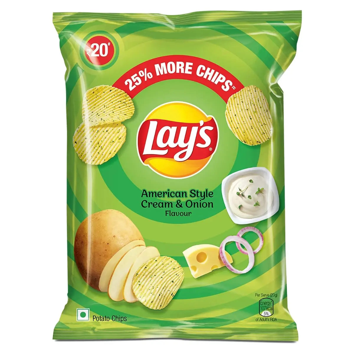 LAYS CREAM & ONION 73G