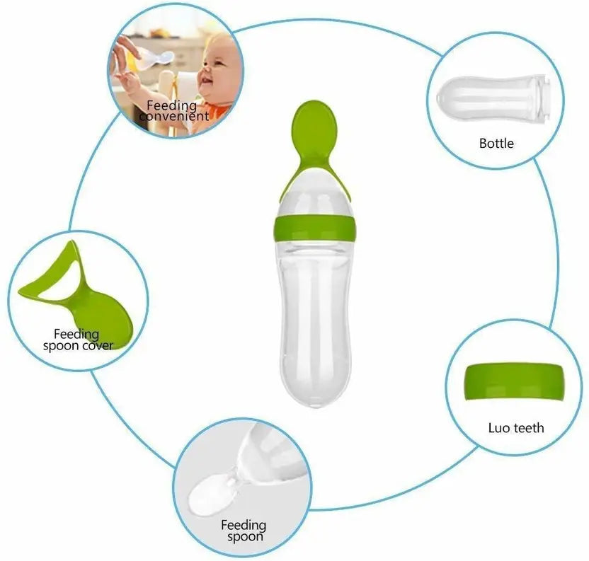 Millionminds Bottle Cleaning Brush And Feeding Bottle With Spoon 90ML