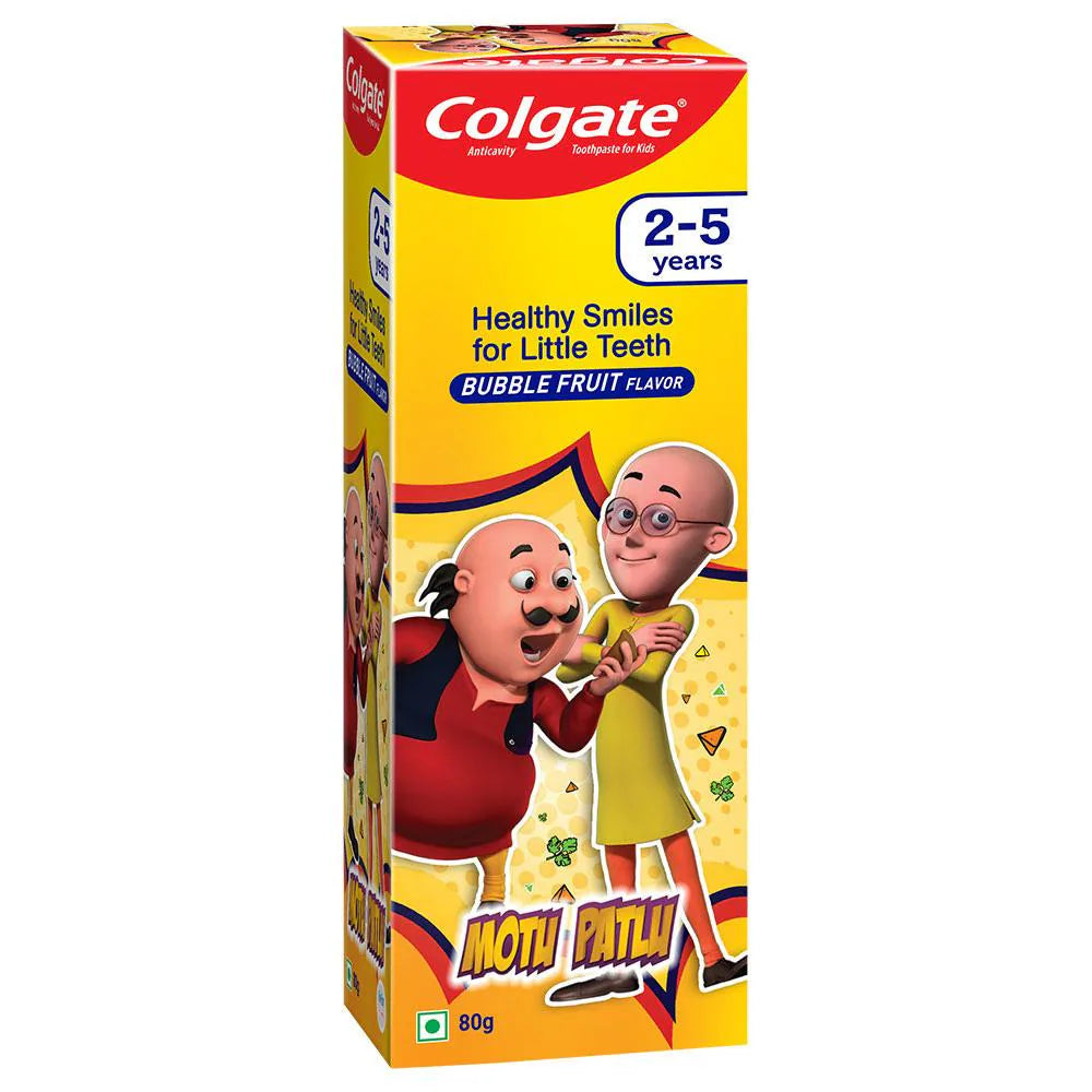 Colgate Motu Patlu Bubble Fruit Flavor Kids Toothpaste 80 g (2-5 Years)