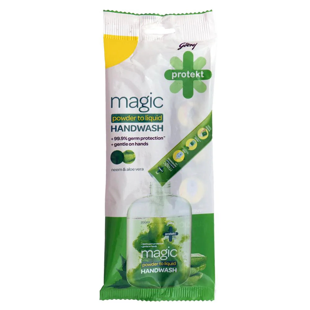 Godrej Protekt Magic Neem & Aloe Vera Powder to Liquid Handwash 9 g