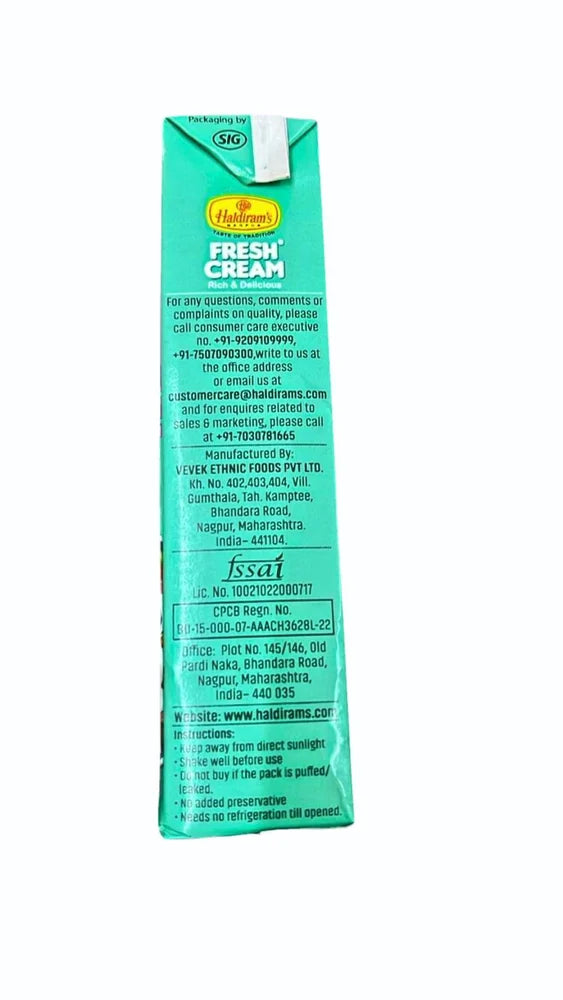 White Milk Fresh Cream Low Fat, Packaging Type: Carton, 200ml