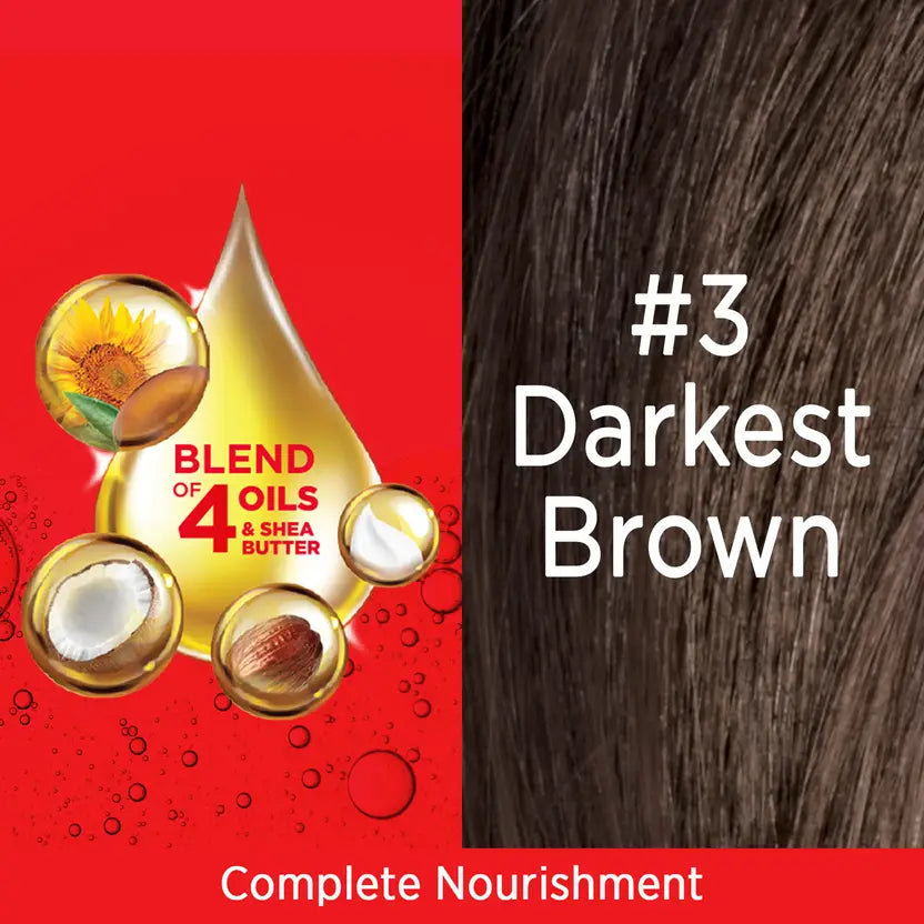 Revlon Color N Care Permanent Hair Color Cream , 3 Darkest Brown