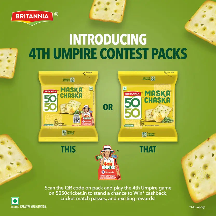 BRITANNIA 50-50 Maska Chaska Salted Biscuit (105 g)