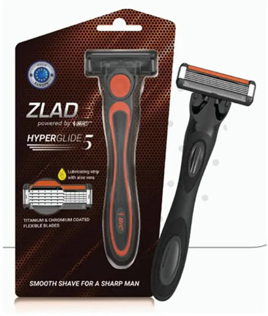 Zlad Zlade Hyperglide 5 Blade Razor With Rubbrised Grip, Men