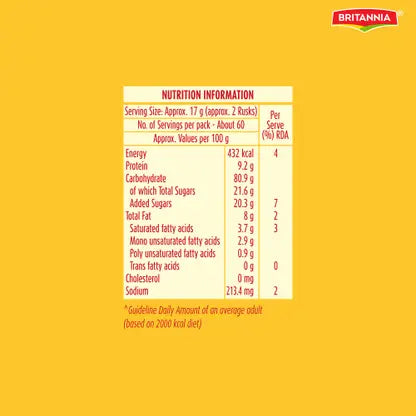 BRITANNIA Toastea Premium Bake Elaichi Rusk  (1 kg)