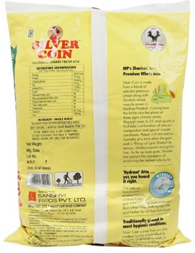 SILVER COIN Wheat Atta 10kg  (10 kg)