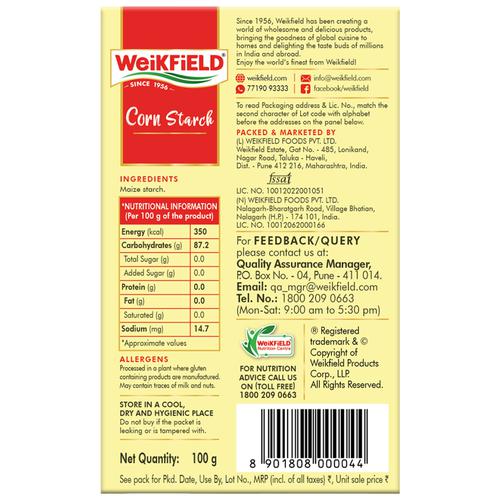 Weikfield Corn Starch, 100 g Carton