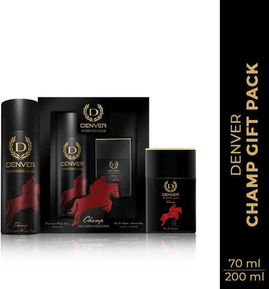 DENVER Sporting Club Champ Gift Set Perfume - 270 ml  (For Men)