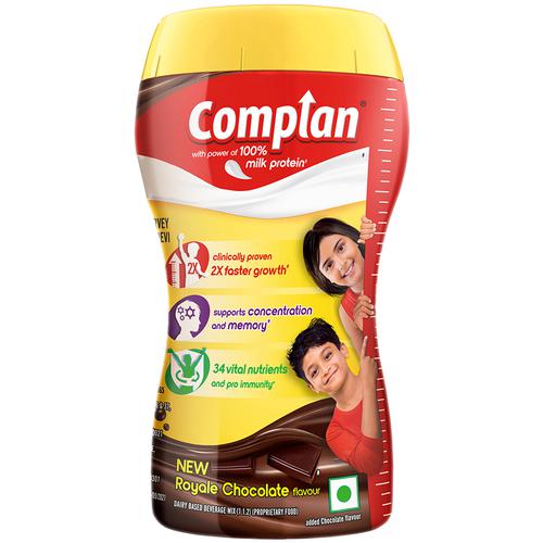 Complan Nutrition Drink Powder - For Kids, Royale Chocolate Flavour, 200 g