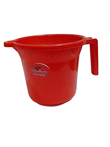GT Gloptook Plastic Bathroom Mug (1 Litre, Pack of 1) Color Send as per Availability