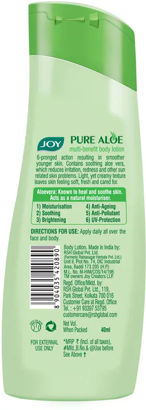 JOY PURE ALOE BODY LOTION 40 ML