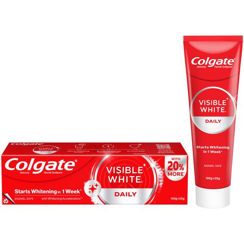 Colgate Visible White Toothpaste - Sparkling Mint, 100 g