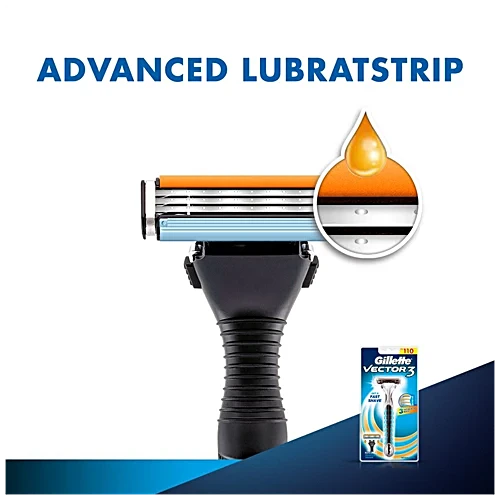 Gillette Vector 3 Manual Shaving Razor for Men