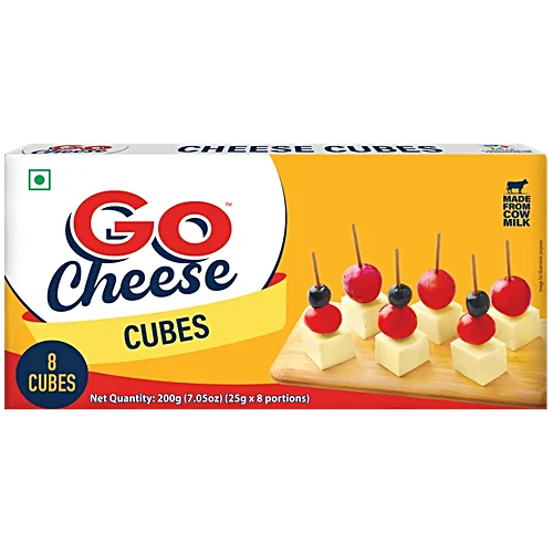 Go Processed Cheese Cubes - Made from Cow's Milk, 200 g