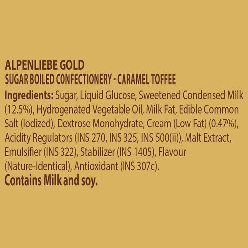 Alpenliebe Gold Gold Caramel Toffee Toffee, 324 g Pouch