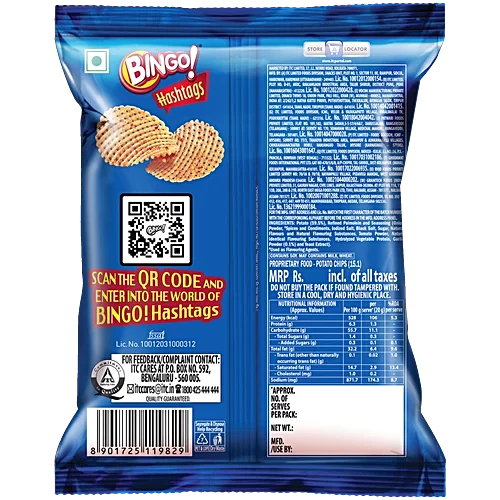 Bingo hashtags chips