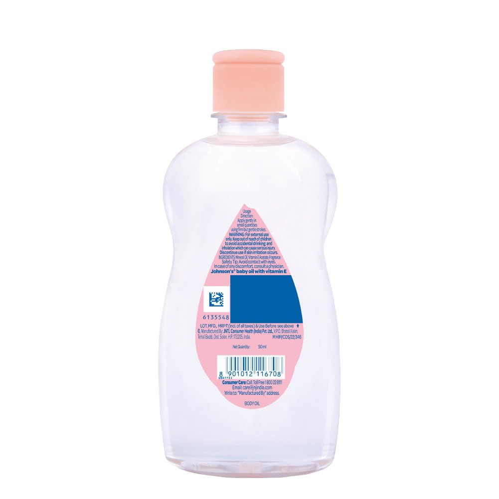 Johnson's Baby Oil with Vitamin E, 50ml
