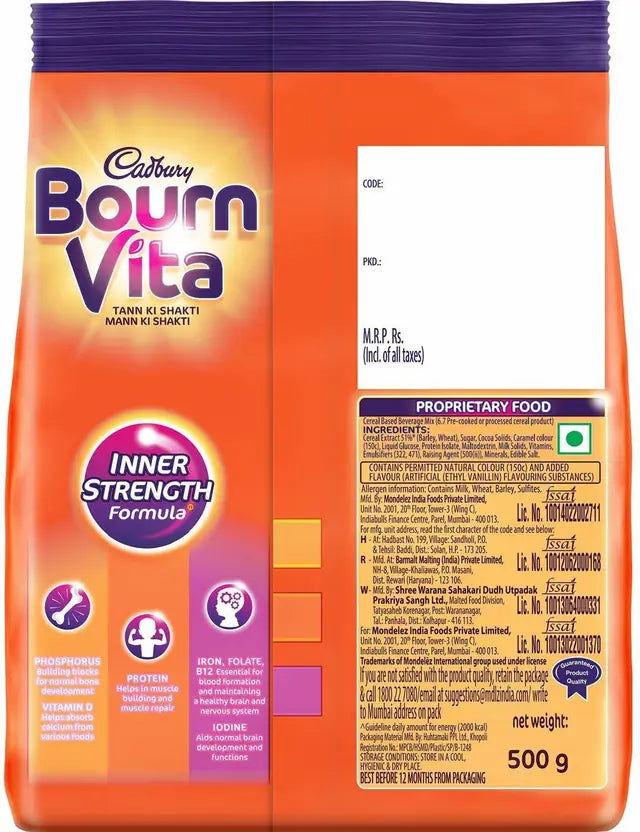 Cadbury Health Drink Pouch 500 gm