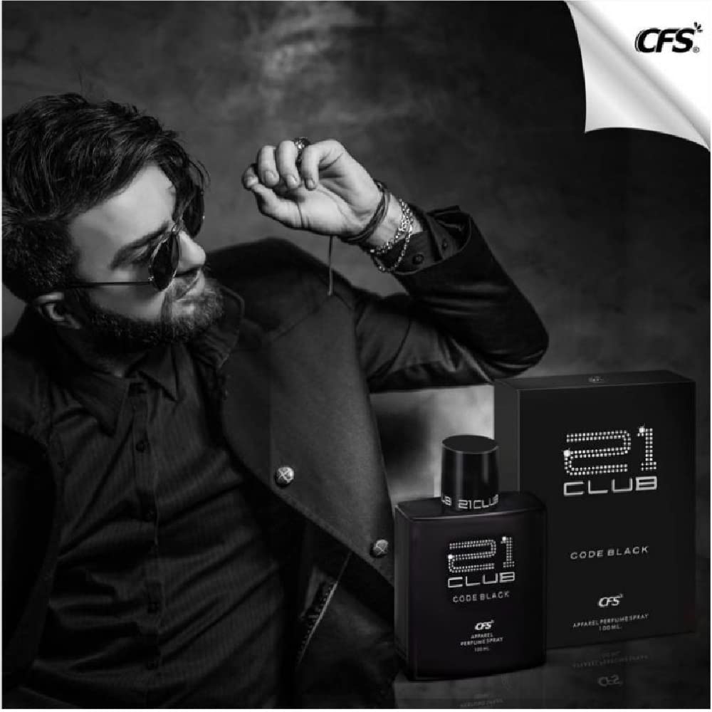 CFS 21 Club Code Black Eau De Parfum Long Lasting EDP For Men and Women 100ml