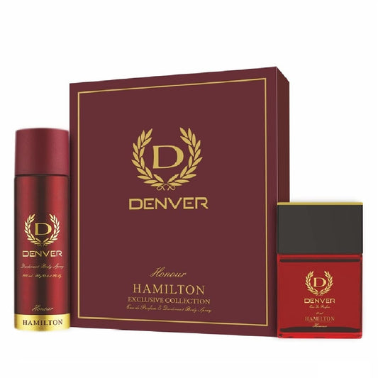 DENVER Honour Gift Set - Deodorant - 200ML + Perfume - 60ML | Long Lasting Fragrance for Men