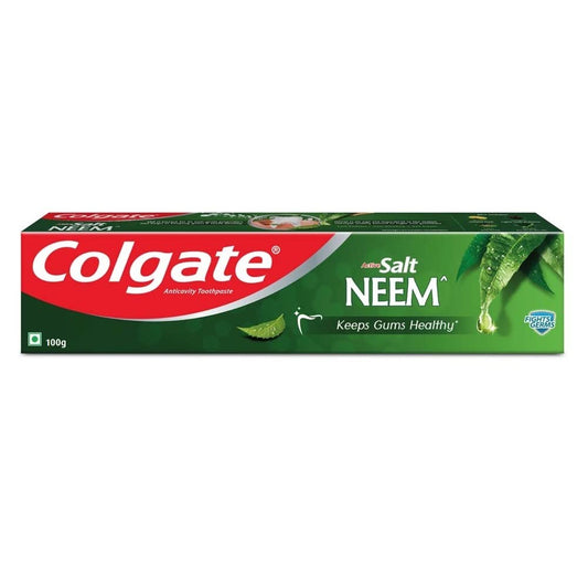Colgate Active Salt Neem Toothpaste, Germ Fighting Herbal Tooth paste for Fresh Breath, Healthy, Tight Gums, 100g