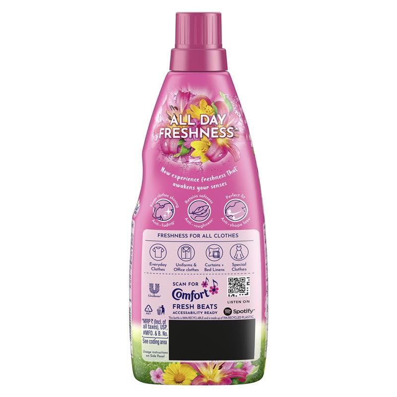 Comfort After Wash Fabric Conditioner Lily Fresh variant for all day freshness and lasting fragrance, 860 ml