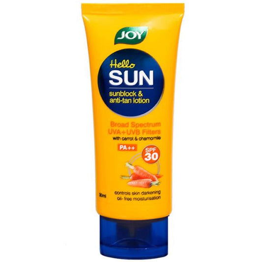 Joy Hello Sun Sunblock & Anti Tan Sunscreen Lotion, SPF 30 PA+++, 30ml