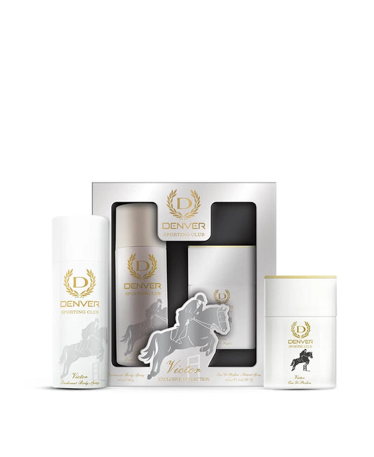 DENVER Gift Set - Deodorant (165ML) + Perfume (60ML) | Long Lasting Fragrance Luxury Perfume Deo for Men