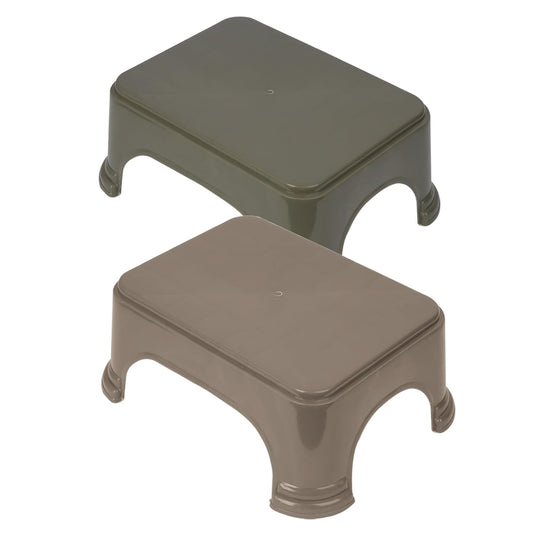 Heart Home Bathroom Stool | Bathroom Plain Square Stool | Plastic Stool For Bathroom