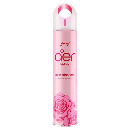 Godrej aer Spray | Room Freshener for Home & Office - Rose Blossom (220 ml) | Long-Lasting Fragrance