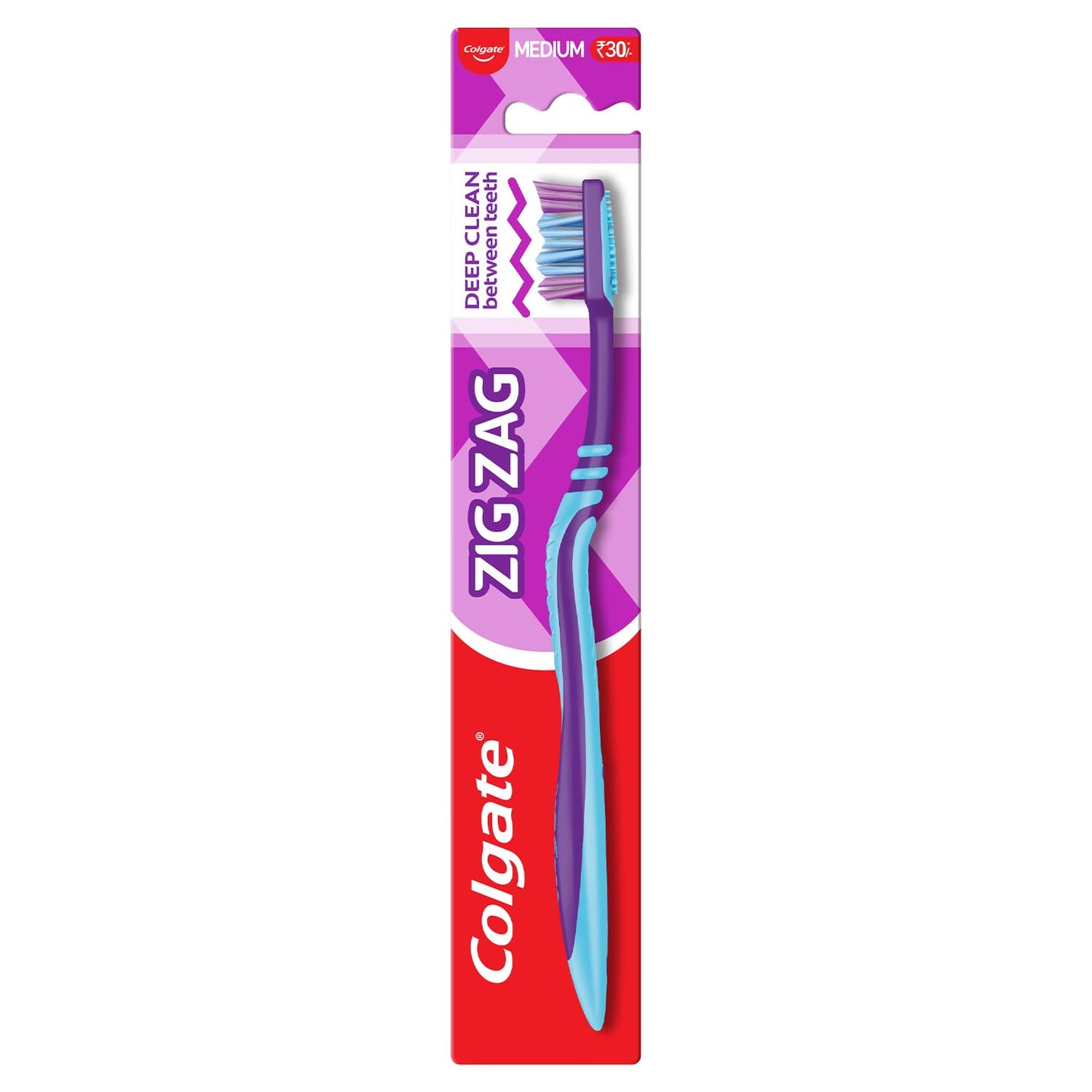 Colgate Zigzag Medium Bristle Manual Toothbrush - 1 Pc