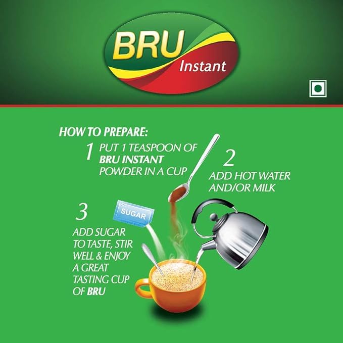 Bru Instant Coffee, 25g Jar, Pack of 2, with Premium Sugar Sachets, Pack of 72, Authentic South Indian Taste