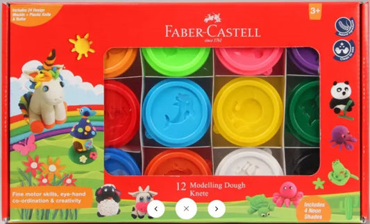 FABER-CASTELL 12 Modelling Dough Art Clay  (600 g)