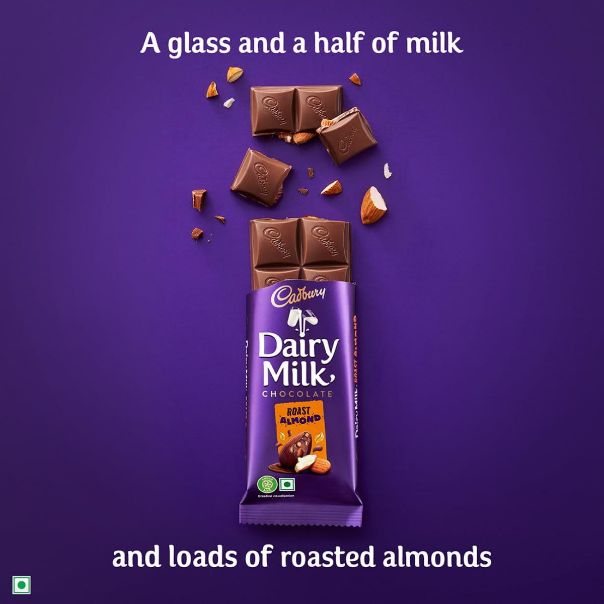 Dairy Milk Roast Almond Chocolate Bar,36 G