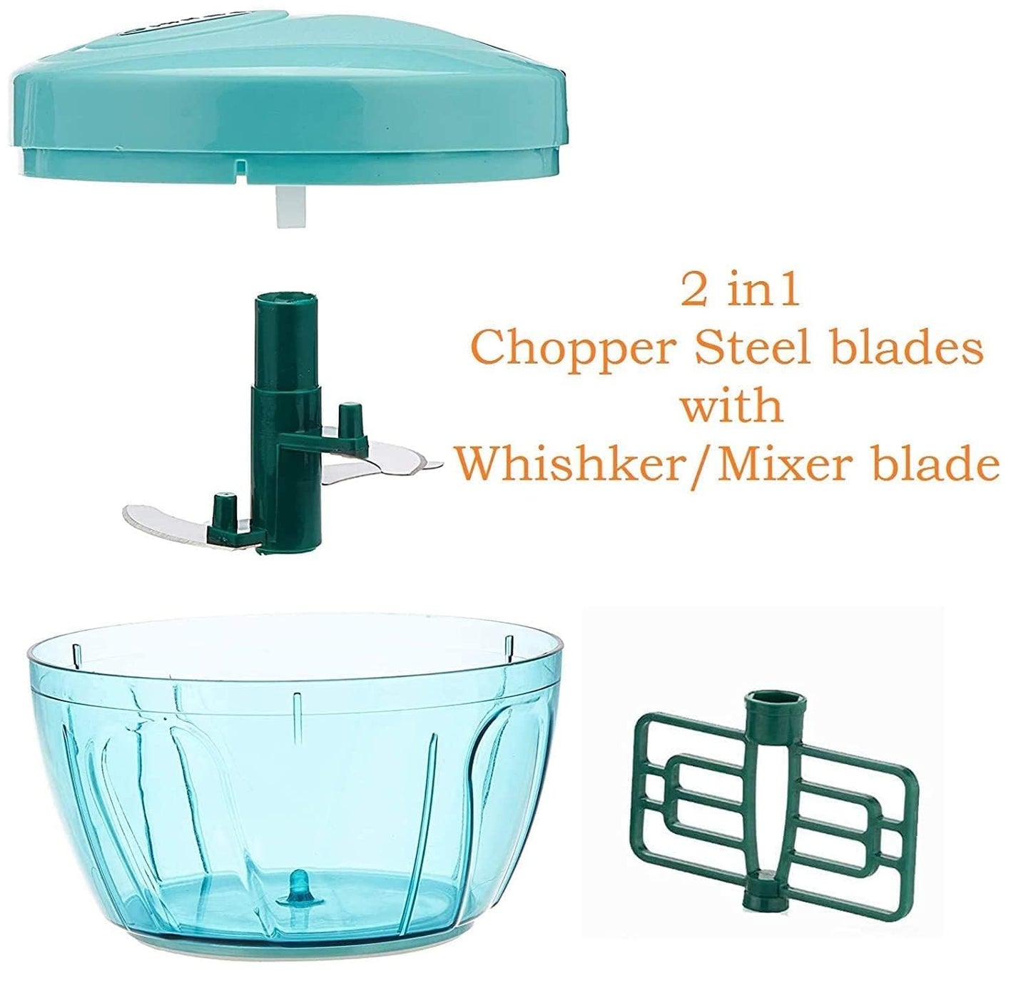 150 ml smooth mix with 3 Blades & Whishker/Mixer Blade Plastic Polypropylene for Effortlessly Chopping Vegetables and Fruits for Your Kitchen (Multicolor-Pack of 1)