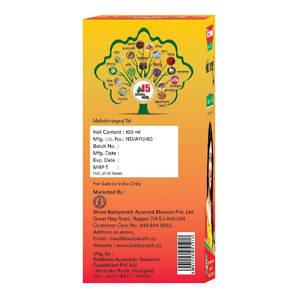 BAIDYANATH MAHABHRINGRAJ TEL 100ML